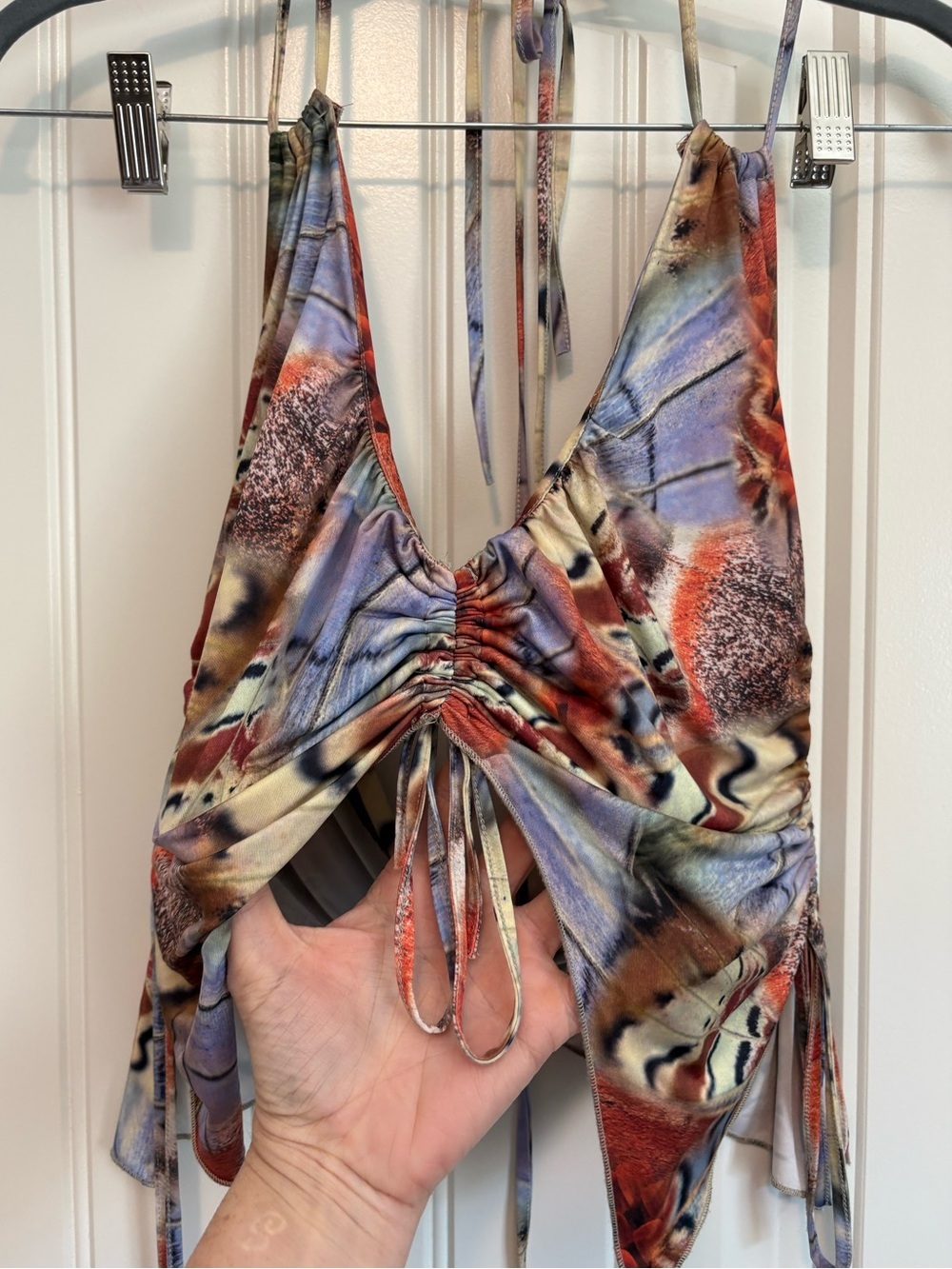 JADED LONDON Allele Butterfly print Halterneck Top size medium - Picture 4 of 8